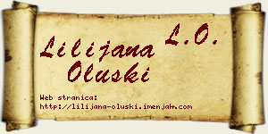 Lilijana Oluški vizit kartica